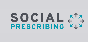 social prescribing logo which features eight arrows.